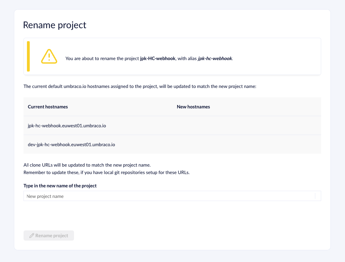 Rename Project.
